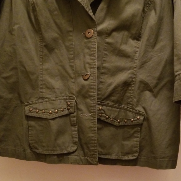 EUC 3/4 SLEEVE LIGHTWEIGHT MILITARY JACKET  SZ.1X - Picture 3 of 8